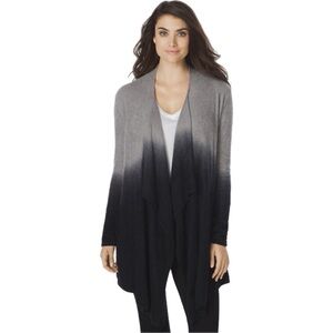 Barefoot Dreams Bamboo Chic Lite Gray to Black Ombre Open Cardigan L / XL